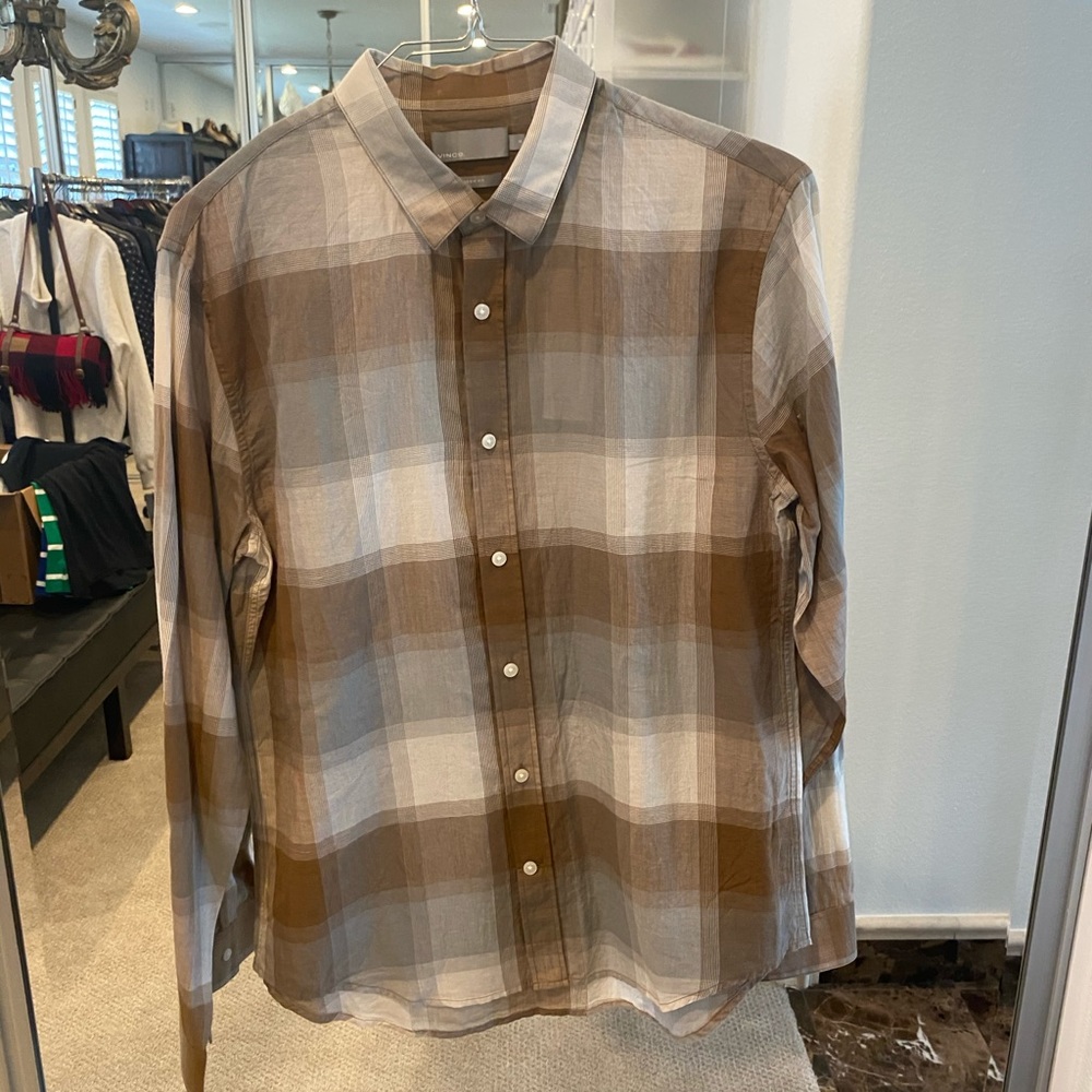 Vince men’s long sleeve button down shirt